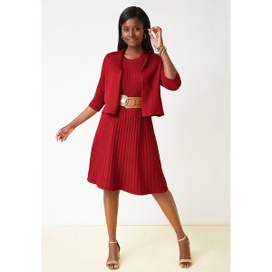 Jessica London 2-Piece Sweater Jacket Dress - 1 of 3