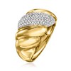 Ross-Simons 0.33 ct. t.w. Diamond Shrimp Ring in 18kt Yellow Gold - 3 of 4