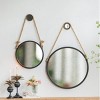 GlasFlength Decorative Wall Mirrors Wall Art Wall Mirror Classic Mirror Circle Mirror Vanity Mirror for Living Room, Black, 29.5"*1.8"*29.5" - 2 of 4