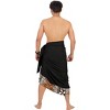 LA LEELA Men's Swimwear Cover Up Summer Pareo Sarong One Size Kohl - 4 of 4
