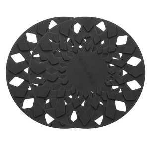 Unique Bargains Silicone Heat-Resistant Non-Slip Round Trivet Placemats 6.7" 2 Pcs - 1 of 4