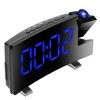 iMountek "7.7-Inch Curved LED Projection Alarm Clock with Radio, Dual Alarms, 180° Projection & USB Charging" Black - 2 of 4