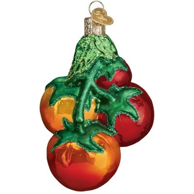 Old World Christmas Glass Blown Ornament For Christmas Tree, Tomatoes on Vine
