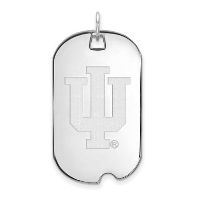 Black Bow Jewelry 10k White Gold Indiana Hoosiers NCAA Large Pendant