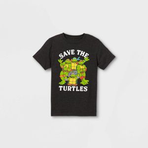Boys Teenage Mutant Ninja Turtles Save The Turtles Earth Day Short Sleeve T Shirt Gray Target - red ninja t shirt roblox