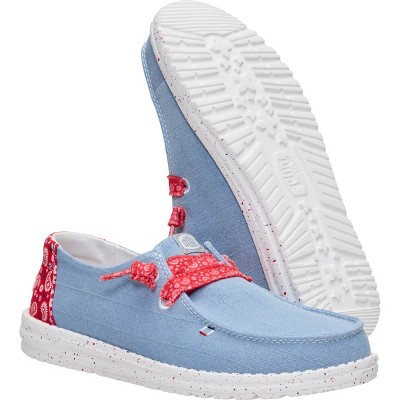 Обувь HEYDUDE Women Wendy Americana Paisley, 4thof July Patriotic Shoes , Faded Denim/Multi, W9 — фото 4
