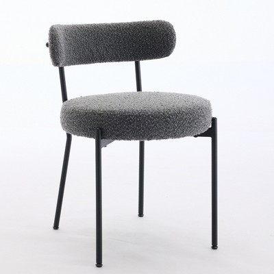 Dinning Chairs Set of 2 Modern Dinning Room Chair Mid Century Upholstered Kitchen Chair with Curved Backrest Thick Cushion for Kitchen Dinning Room