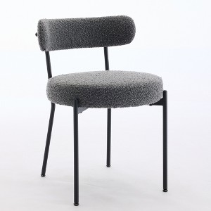 Dinning Chairs Set of 2 Modern Dinning Room Chair Mid Century Upholstered Kitchen Chair with Curved Backrest Thick Cushion for Kitchen Dinning Room - 1 of 4