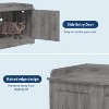 2 in 1 Cat Litter Box Enclosure, Wooden Cat Washroom Furniture with Barn Door, Hidden Litter Box Cover, Dog Proof Feline Litter Box, Kitty House - 3 of 4