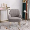 Modern Accent Chair, Upholstered Comfy Reading Armchair, Single Seat Sofa Chair With High Backrest, Lounge Chair for Living Room Bedroom Balcony - 2 of 4