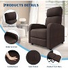 Manual Recliner Chair for Adults, Linen Fabric Upholstered Reclining Chair with High Backrest, Retractable Footrest & Side Pocket, for Nursery Bedroom - 3 of 4