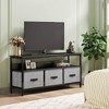 Jojoka TV Stand, Entertainment Center with Storage, 55 Inch TV Stand for Bedroom Small TV Stand with Drawers and Shelves - 4 of 4
