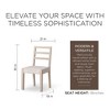 Maven Lane Willow Rustic Wooden Dining Chair in Weathered White Finish with Cream Weave Fabric Upholstery, Set of 8 - 3 of 4