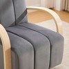 Lyngins Velvet Swivel Accent Chairs with Channel Tufted Back,Upholstered Swivel ArmChairs for Living Room,Bedroom - 4 of 4