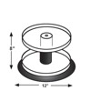 Azar Displays Two Tier Revolving Display 8"H x 11" Diameter - 3 of 4