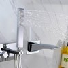SUMERAIN Wall Mount Tub Faucets, Waterfall Tub Filler Spout with Hand Shower - 3 of 4