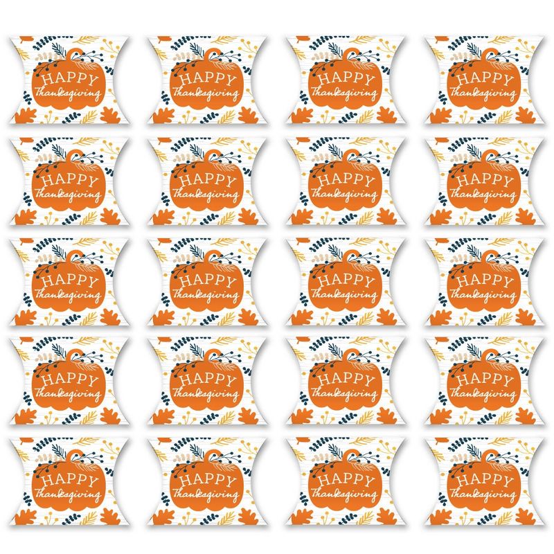 Big Dot of Happiness Happy Thanksgiving - Favor Gift Boxes - Fall Harvest Party Petite Pillow Boxes - Set of 20, 5 of 9