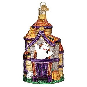 Old World Christmas Glass Blown Ornament for Tree, Haunted House - 1 of 4
