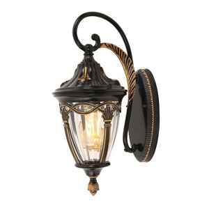 YIYIBYUS Exterior Wall Sconce with Glass Shade, Indoor/Outdoor Wall Lamp - 1 of 4