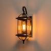 C Cattleya 17.5 in. Dark Bronze Finish Brass Outdoor Wall Lantern Sconce with Clear Tempered Glass - 3 of 4
