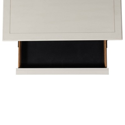 White Vertical 6-Drawer Chest with Felt Lined Drawer