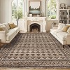 Acekool Machine Washable Area Rug, Geometric Low Pile Non Slip Soft Carpet for Living Room, Bedroom, Farmhouse - 2 of 4