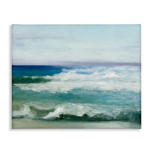 Stupell Industries Waves Crashing Seascape Painting Canvas Art - 1 of 4