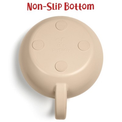 Large White Sand Non-Slip Dog Food and Water Bowl