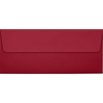 LUX 4 1/8" x 9 1/2" #10 70lbs. Square Flap Envelopes Garnet Red 50/Pack EX4860-26-50