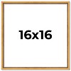 PosterPalooza | Square Classic Modern Gold Picture Frame - UV Acrylic, Foam Board Backing, Hanging Hardware - 2 of 4
