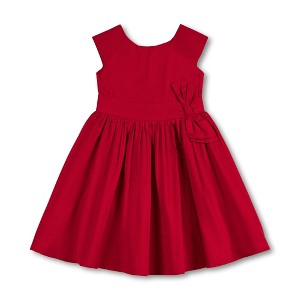 Hope & Henry Girls' Cap Sleeve Party Dress with Bow Sash, Kids - 1 of 4