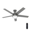 Hunter 52" Aerodyne Lighted Ceiling Fan Matte Silver Finish - Smart Home Compatible, Whisper-Quiet Motor, Integrated LED - 4 of 4