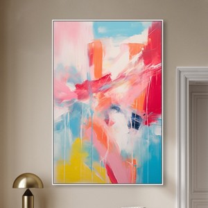 Art Remedy Sorbet Abstract Retro Abstract Wall Art Framed - 1 of 4