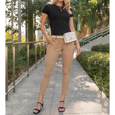 Women's Mid -Rise Patch Pocket Ankle Jean - YMI