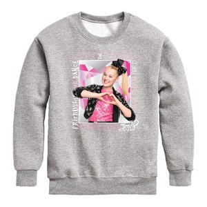 JoJo Siwa #Feeling Graphic Long Sleeve Fleece Sweatshirt - Athletic Heather - 5T - 1 of 3