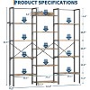 5-Tier Bookshelf,Bookcase W/14 Display Shelves, Industrial Bookshelf with Frame, Modern Wide Large Book Shelf Book - 3 of 4