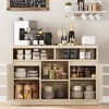 Rattan Buffet Cabinet with Storage, 47" Sideboard Storage Cabinet with 2 Rattan Doors - 3 of 4