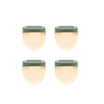 Vego Garden Rippled Solar Plastic Outdoor Wall Lights