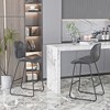 Set of 2, Leather Bar Chair with High-Density Sponge, PU Chair Counter Height Pub Kitchen Stools for Dining room,homes,bars, kitchens - 2 of 4