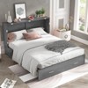Mjkone Murphy Cube Cabinet Bed,Queen Murphy Bed Cabinet with Drawer,Folding Mattress,Charging Station - 4 of 4
