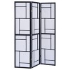 Vynxaria Reese Black 3-Panel Room Divider Folding Shoji Screen - 3 of 4