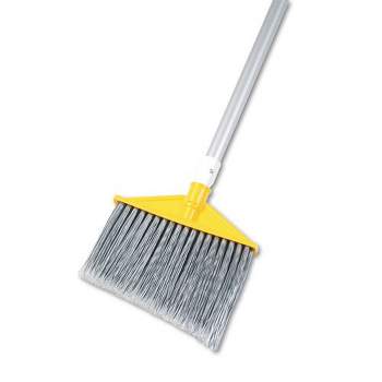 Rubbermaid Commercial FG638500GRAY Polypropylene Bristle Angled Large Brooms with 48-7/8 in. Aluminum Handle - Silver/Gray