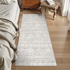 Lahome Boho Moroccan Runner Rug Washable Grey 2'1"x6' Kitchen Runner Rug Low-Pile Soft Farmhouse Print Runners for Hallways Entryway Laundry - 2 of 4