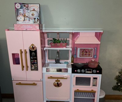  Disney Princess Style Collection Fresh Prep Gourmet Kitchen,  Interactive Pretend Play Kitchen for Girls & Kids with Realistic Steam,  Complete Meal Kit & 35+ Accessories : Toys & Games