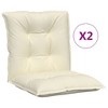 vidaXL Garden Lowback Chair Cushions 2 pcs Cream 39.4"x19.7"x2.8" Fabric - 2 of 4