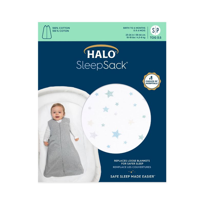 HALO Innovations SleepSack 100% Cotton Wearable Blanket - Neutral, 3 of 7