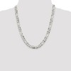 Black Bow Jewelry Men's 8.5mm Sterling Silver Flat Figaro Chain Necklace - 2 of 4