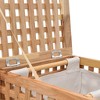 vidaXL Laundry Bin 15.4 in.x15.4 in.x25.6 in. Solid Wood Walnut - 4 of 4