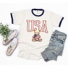 Simply Sage Market Women's USA Bear Short Sleeve Ringer Tee - 3 of 4