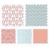 Bacati - Sophia Paisley Aqua/Coral Laundry Hamper with Wooden Frame - 4 of 4